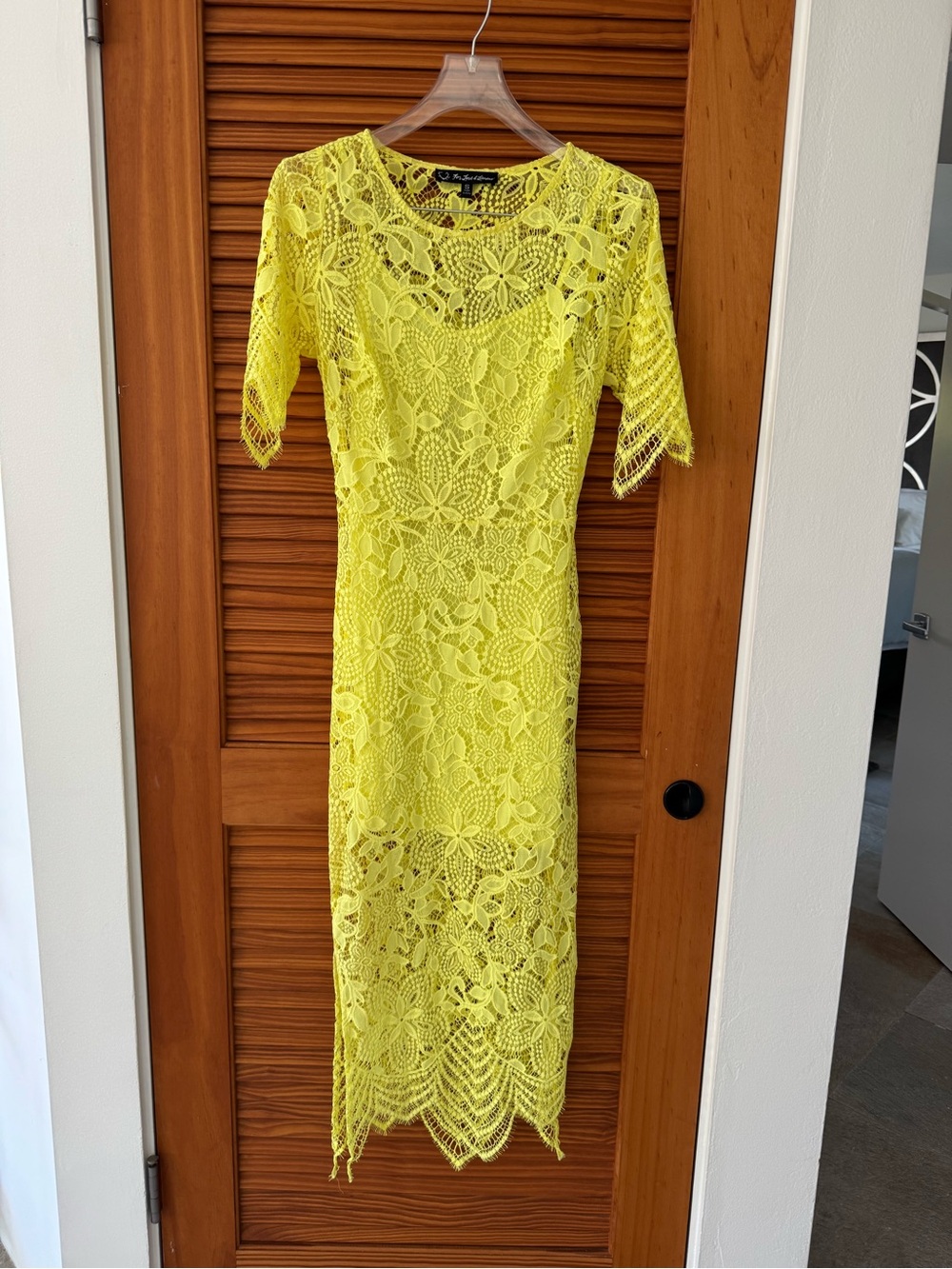 FOR LOVE & LEMONS Yellow Lace Luna Dress